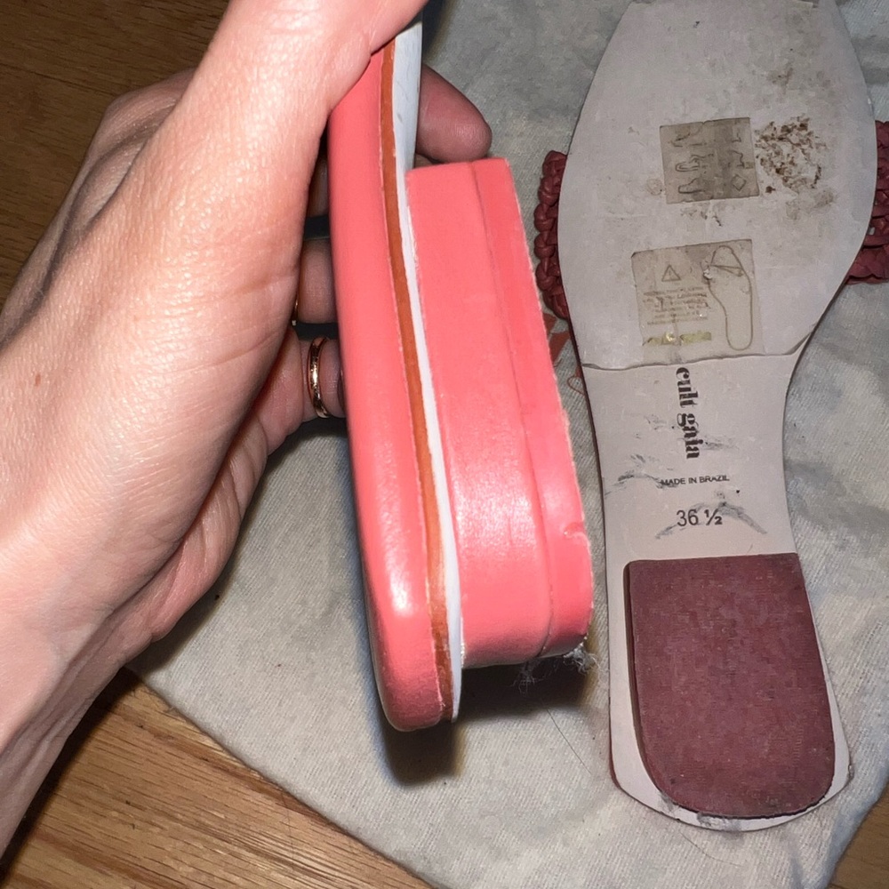 Cult Gaia Women's Red Woven Sandals - Picture 3 of 5